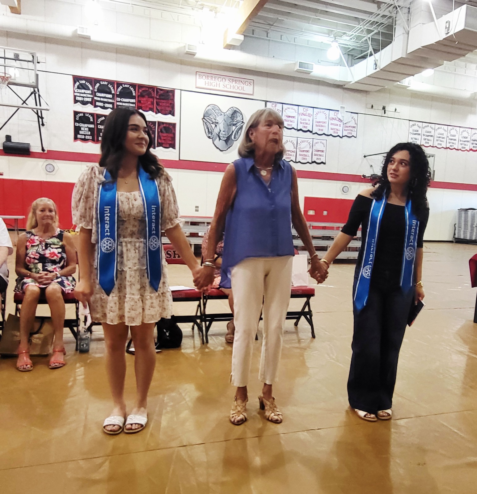 Melanie Urquidez and Valentina Villarreal being announced as the first Gary Bezer and Lise Fleury Scholarship recipients
