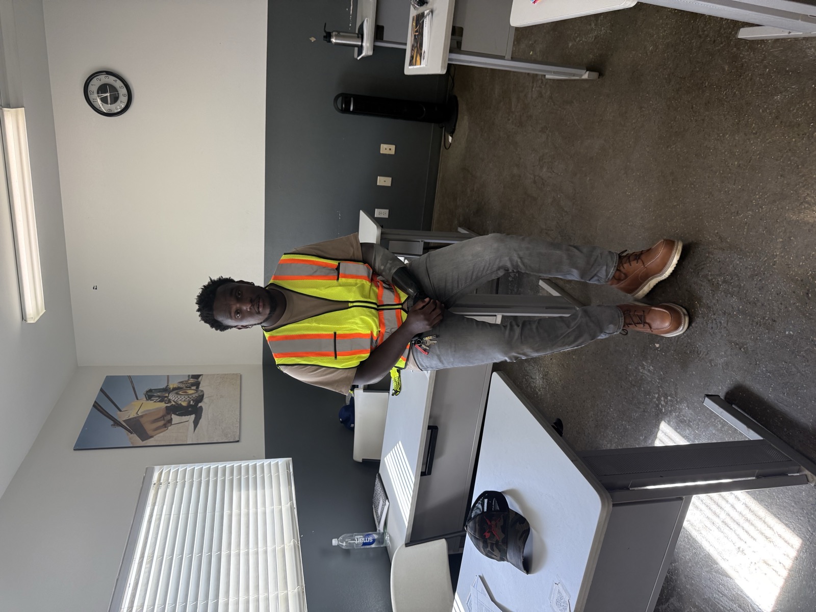 Briem Cole during his heavy equipment operator training